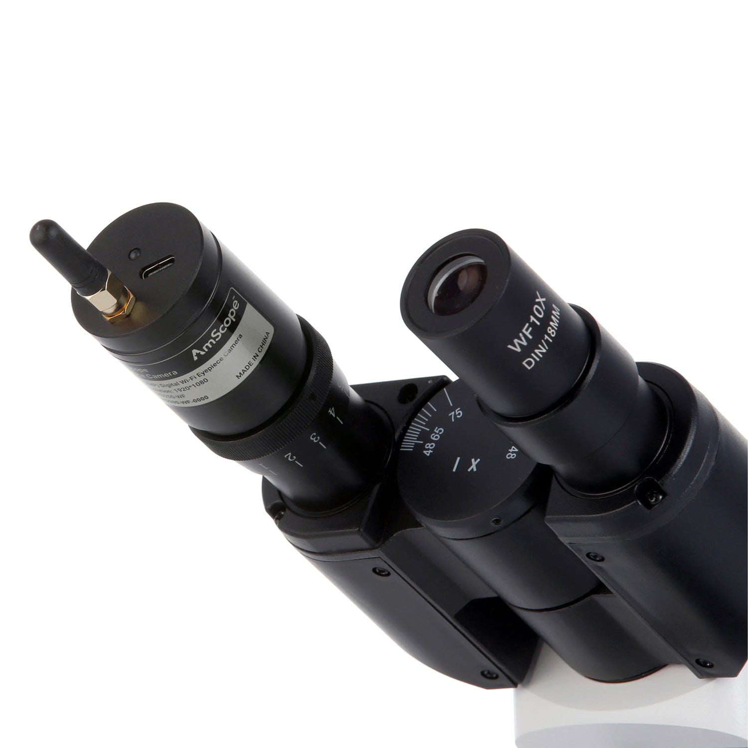 AmScope Binocular Compound Microscope 40X-2500X Magnification Student & Professional w/ LED, 3D Stage + Wi-Fi 2.0MP Digital Eyepiece Camera