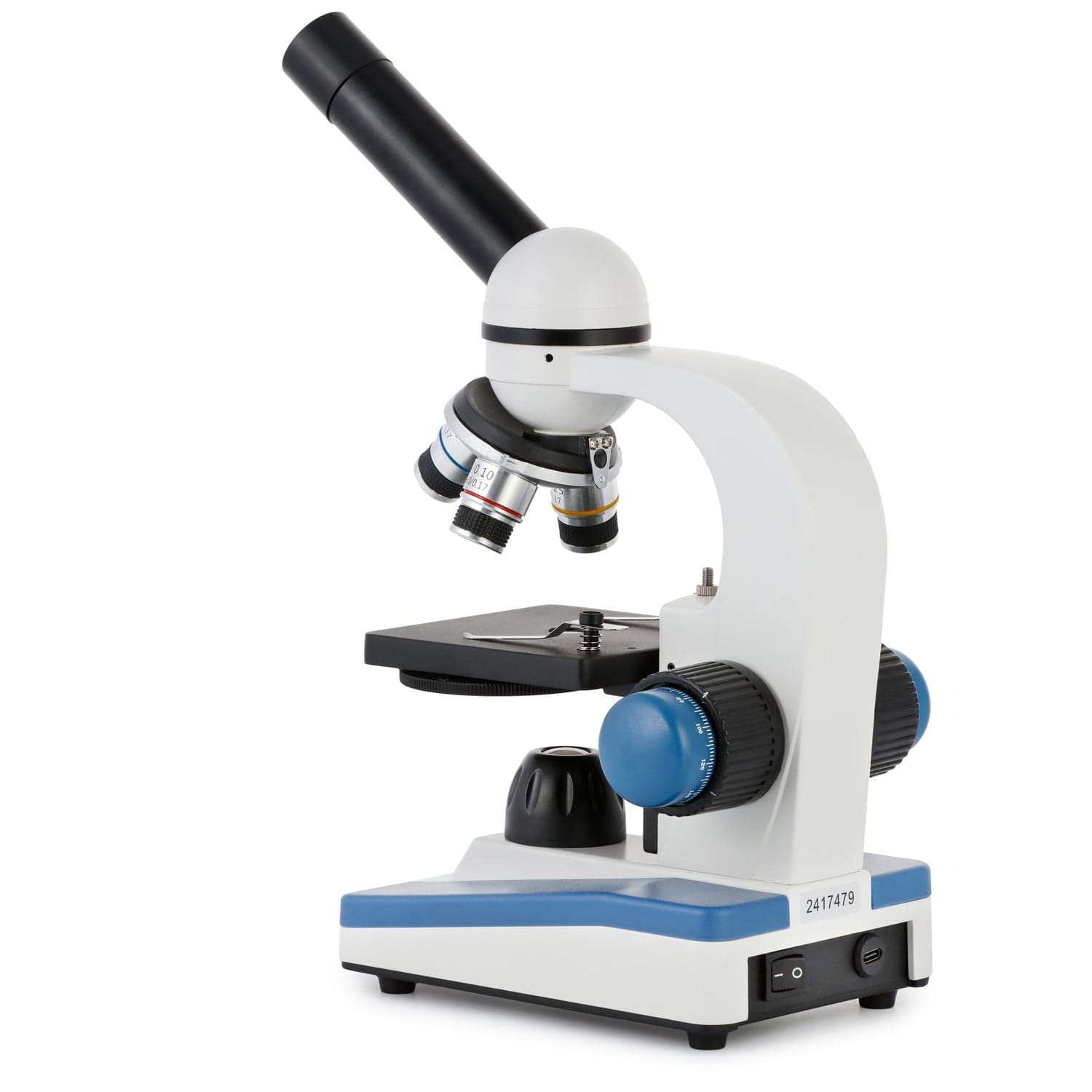 Amscope M150C-E Monocular Compound Microscope for Kids – 40X–1000X LED Illumination STEM Education Microscopes, Student Lab Microscopes, Biological Science Microscopes