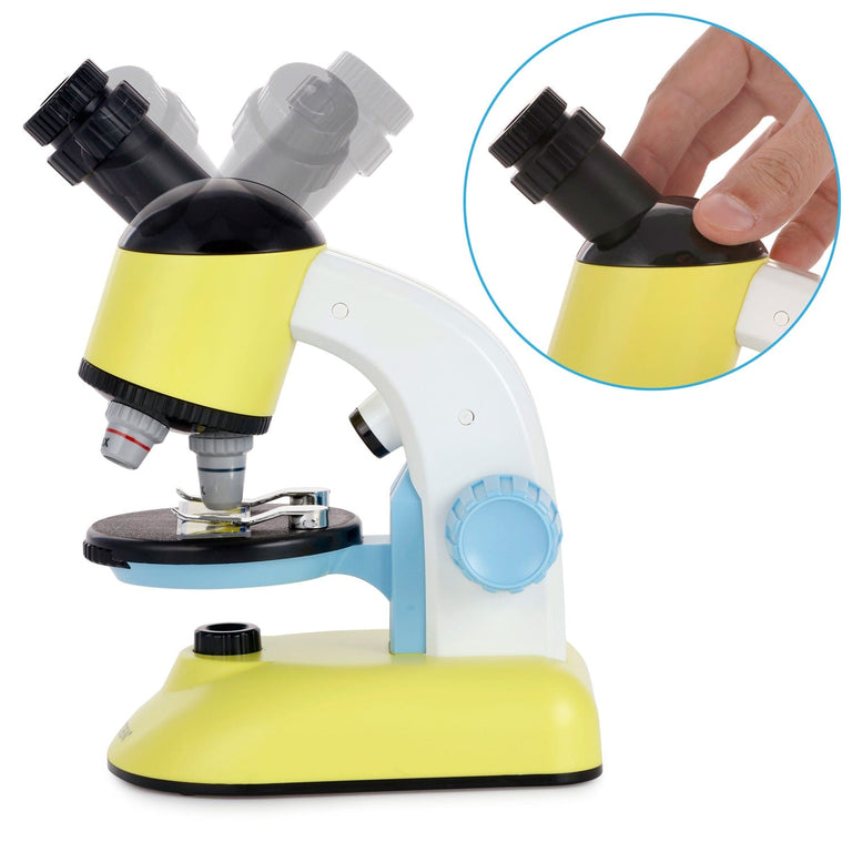 Amscope M44-KT Monocular Compound Microscope for Kids – 40X–1000X LED Illumination STEM Education Microscopes, Student Lab Microscopes, Biological Science Microscopes