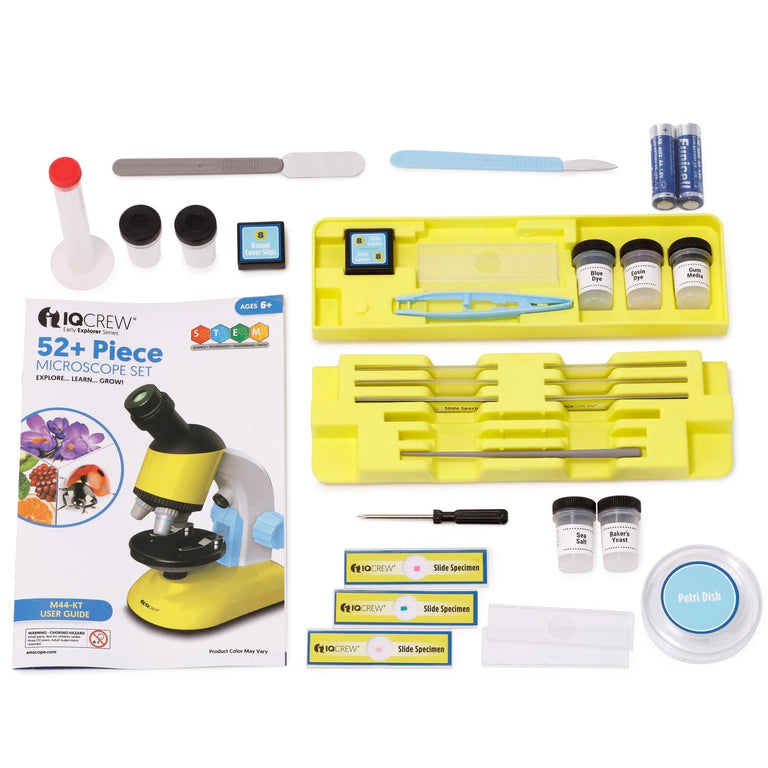 Amscope M44-KT Monocular Compound Microscope for Kids – 40X–1000X LED Illumination STEM Education Microscopes, Student Lab Microscopes, Biological Science Microscopes