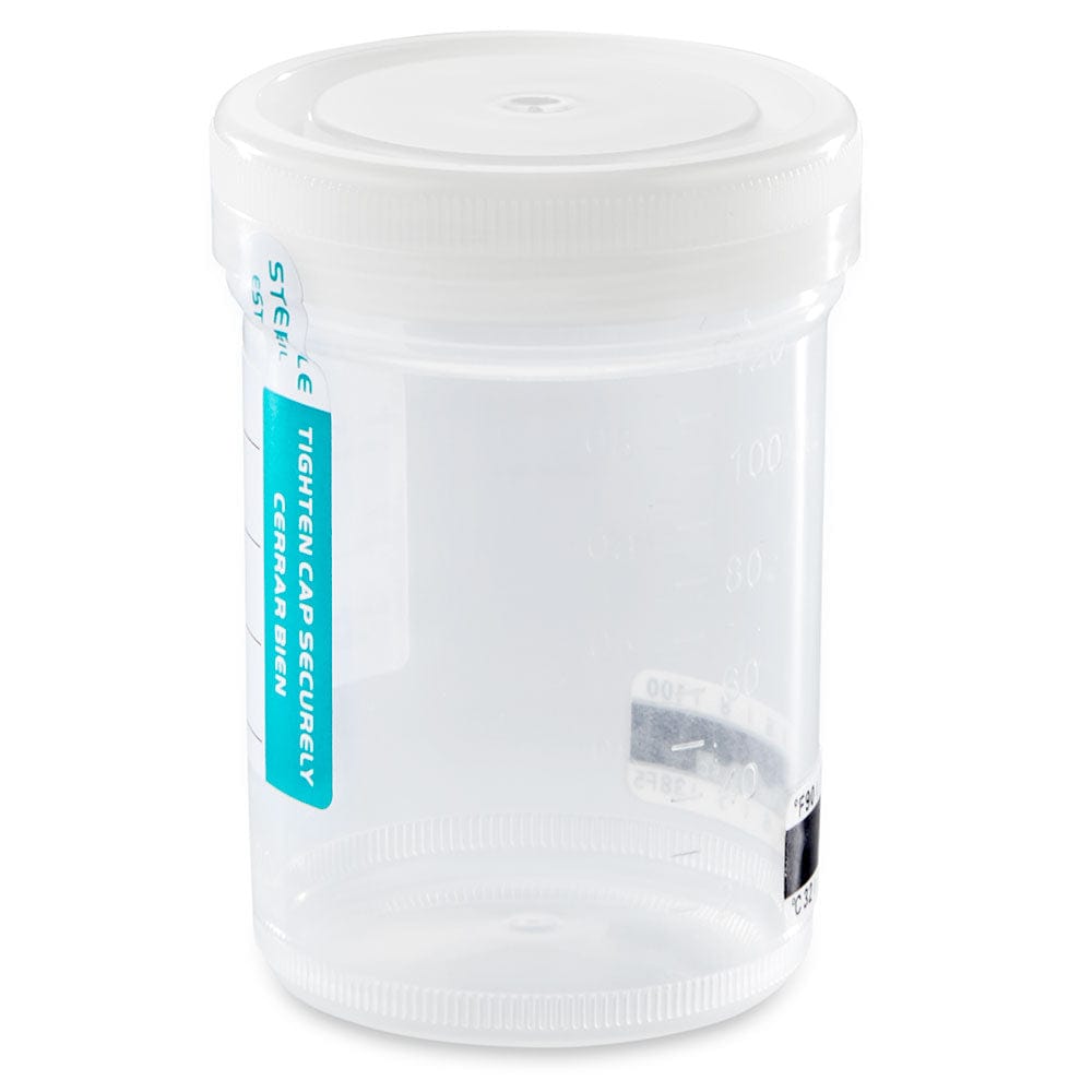 Container: Tite-Rite, 120mL (4oz), PP, STERILE, Attached Natural Screw ...