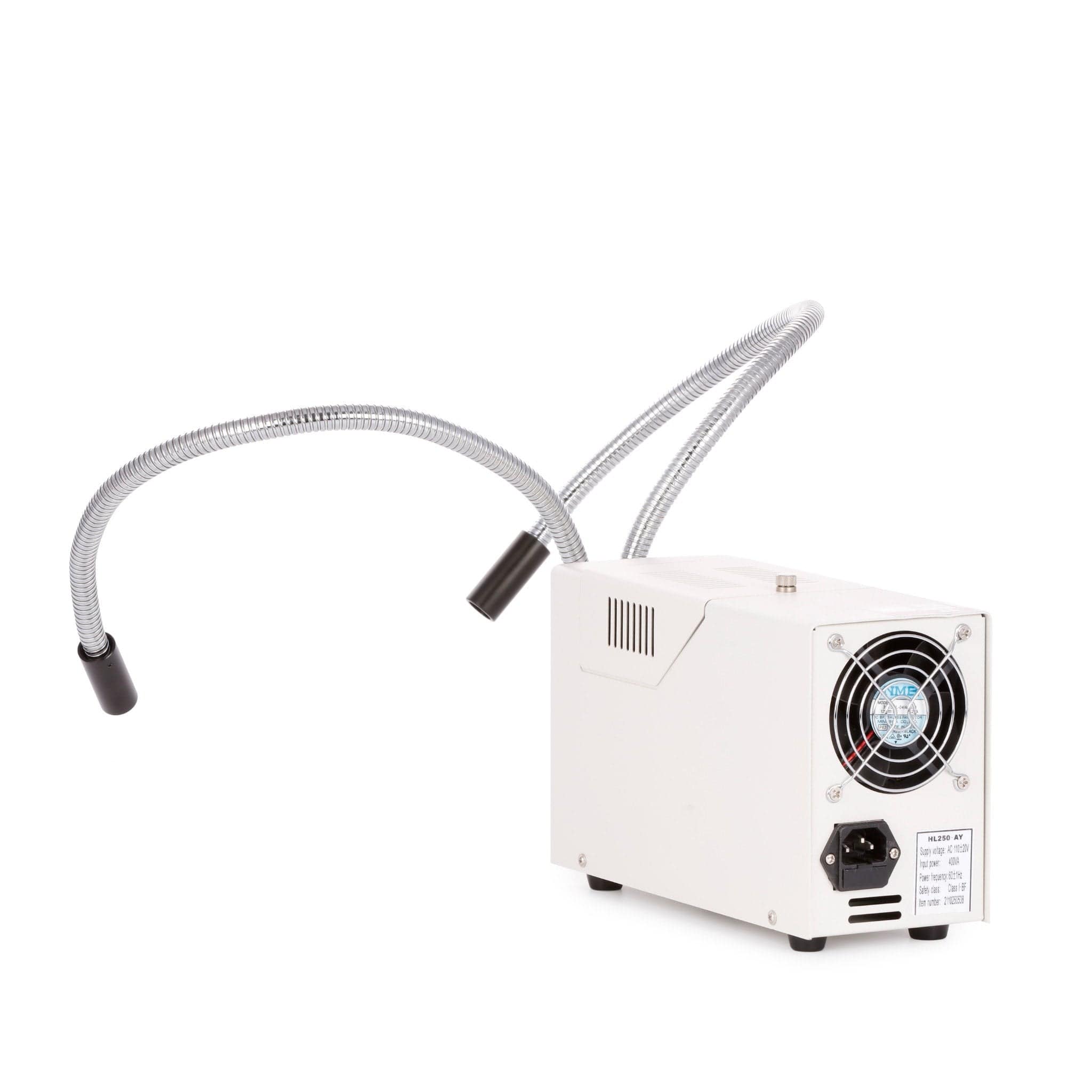 AmScope 150W Fiber Optic Dual Gooseneck Microscope Illuminator