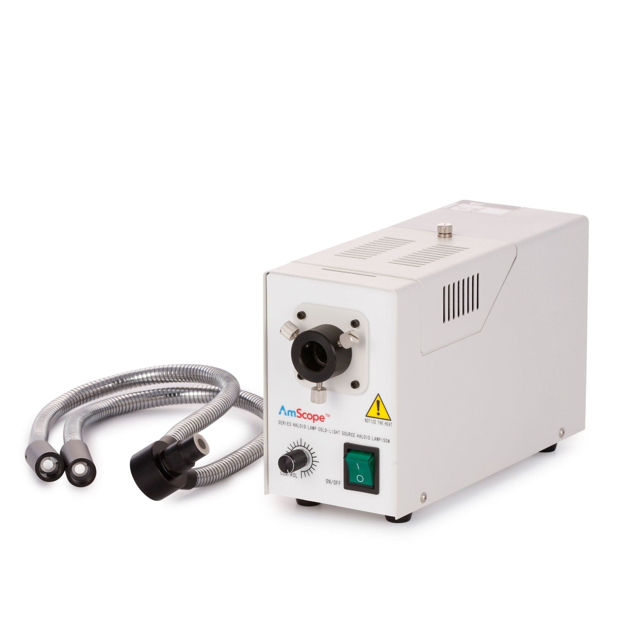 AmScope 150W Fiber Optic Dual Gooseneck Microscope Illuminator
