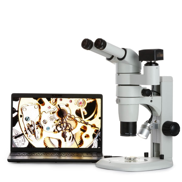 AmScope PM240T-M Digital Enabled Trinocular Stereo Microscope with 80X