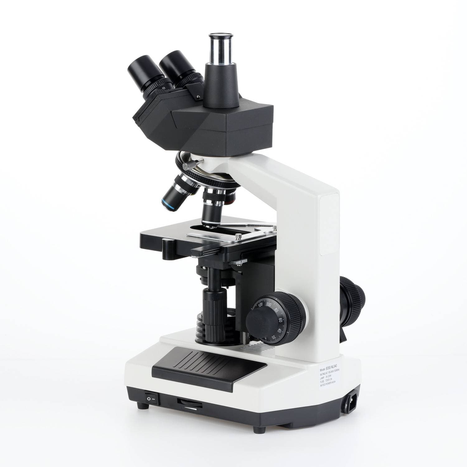AmScope T390 Series Biological Trinocular Compound Microscope with 20W Halogen, 3D Mechanical Stage and Optional Digital Camera