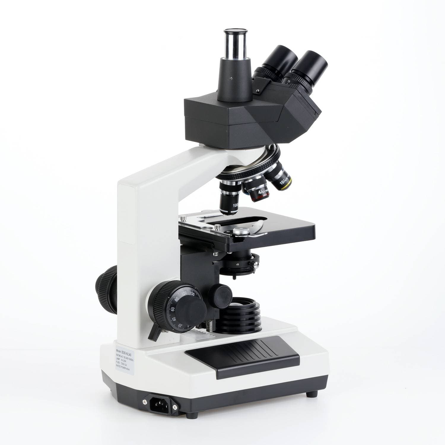 AmScope T390 Series Biological Trinocular Compound Microscope with 20W Halogen, 3D Mechanical Stage and Optional Digital Camera