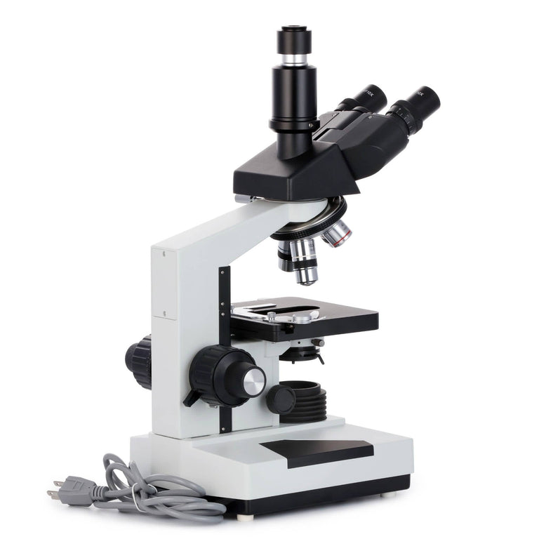 AmScope T490 Series Simul-Focal Biological Trinocular Compound Microscope with Optional Digital Camera