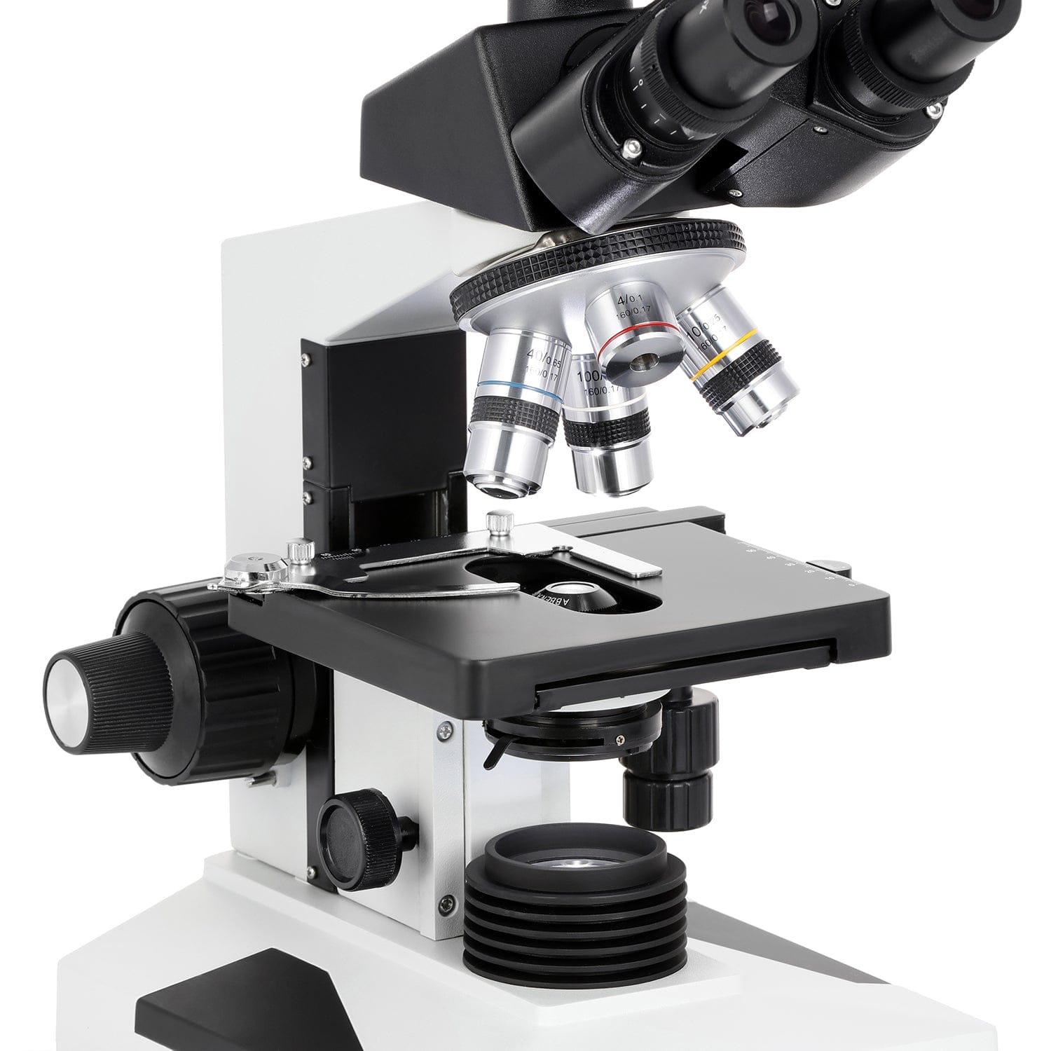 AmScope T490 Series Simul-Focal Biological Trinocular Compound Microscope with LED, 3D Mechanical Stage and Optional Digital Microscope