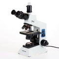 AmScope T580 Series Biological Research Grade Simul-Focal Trinocular Compound Microscope with 20W Halogen, 3D Mechanical Stage and Optional Digital Camera