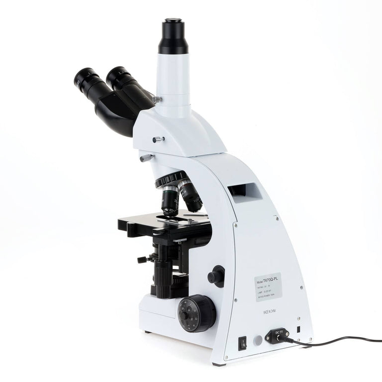 AmScope T670 Series Trinocular Compound Microscope with Koehler LED, Plan Achromatic Objectives and Optional Camera