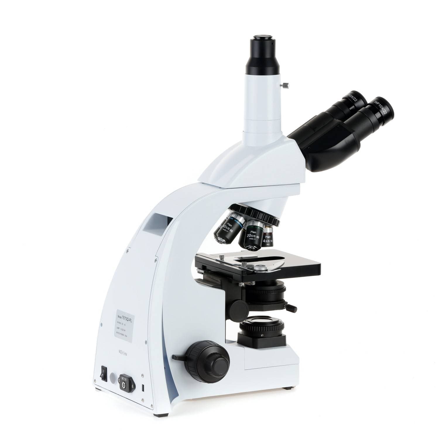 AmScope T670 Series Infinity-corrected Darkfield Trinocular Compound Microscope with LED Koehler Illumination, Quintuple Nosepiece and Optional Digital Camera