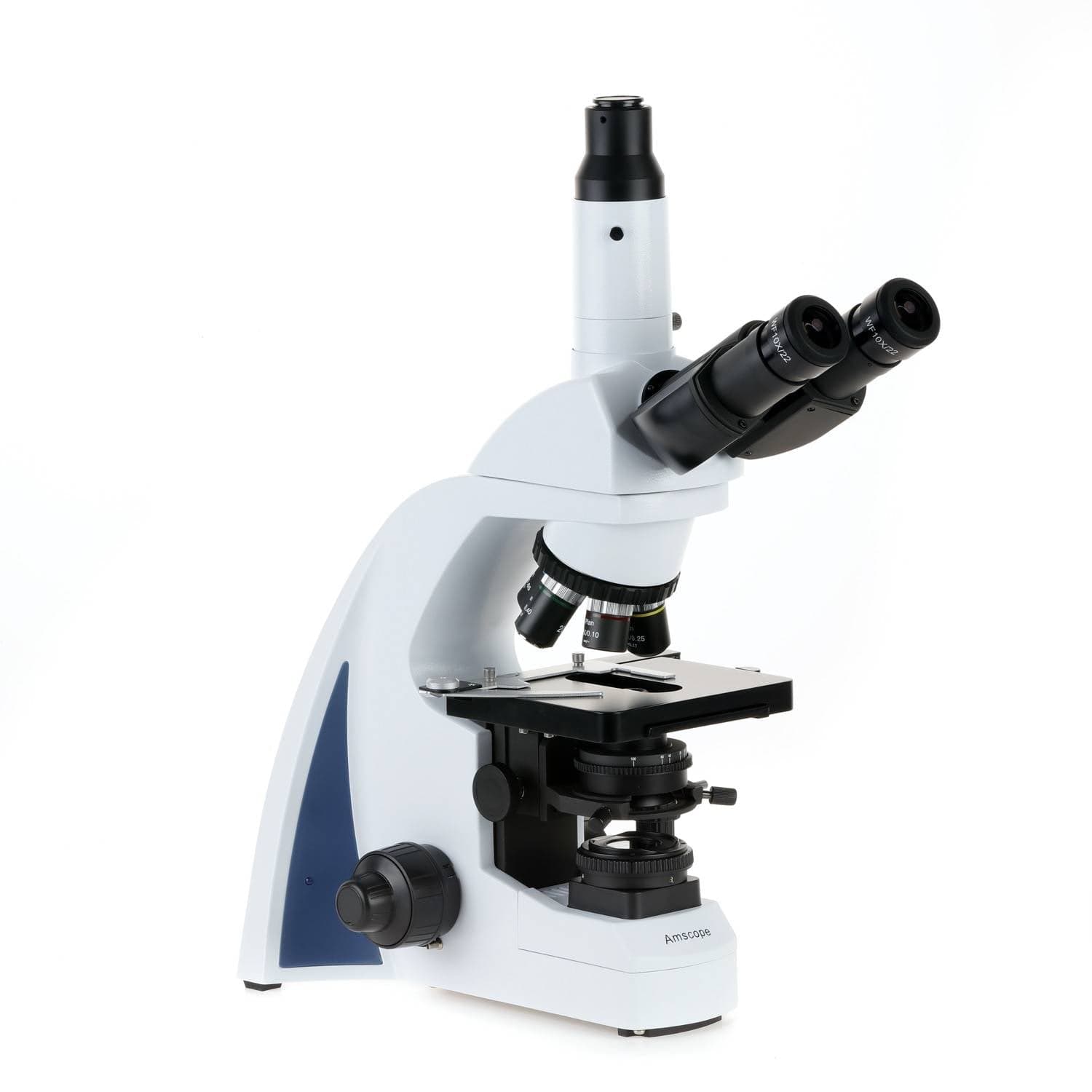 AmScope T670 Series Infinity-corrected Darkfield Trinocular Compound Microscope with LED Koehler Illumination, Quintuple Nosepiece and Optional Digital Camera