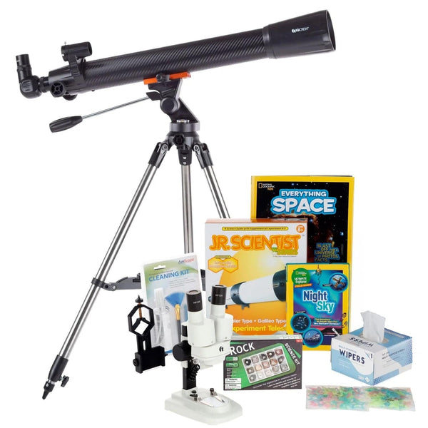 AmScope Kid's Telescope Moon Gazer Series featuring 35X-350X 700x70mm