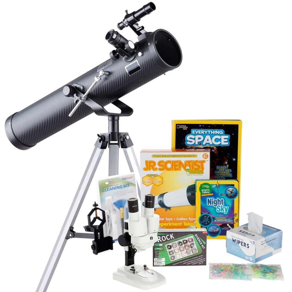 AmScope Kid's Telescope Beginner Astronomer Series featuring 35X-350X