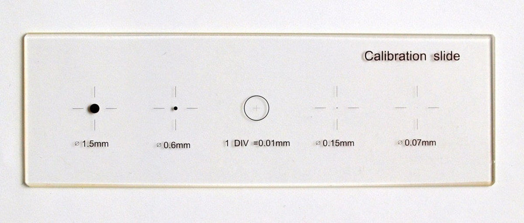 0.01mm X-Y Ruler and 4-dot Microscope Calibration Slide – AmScope