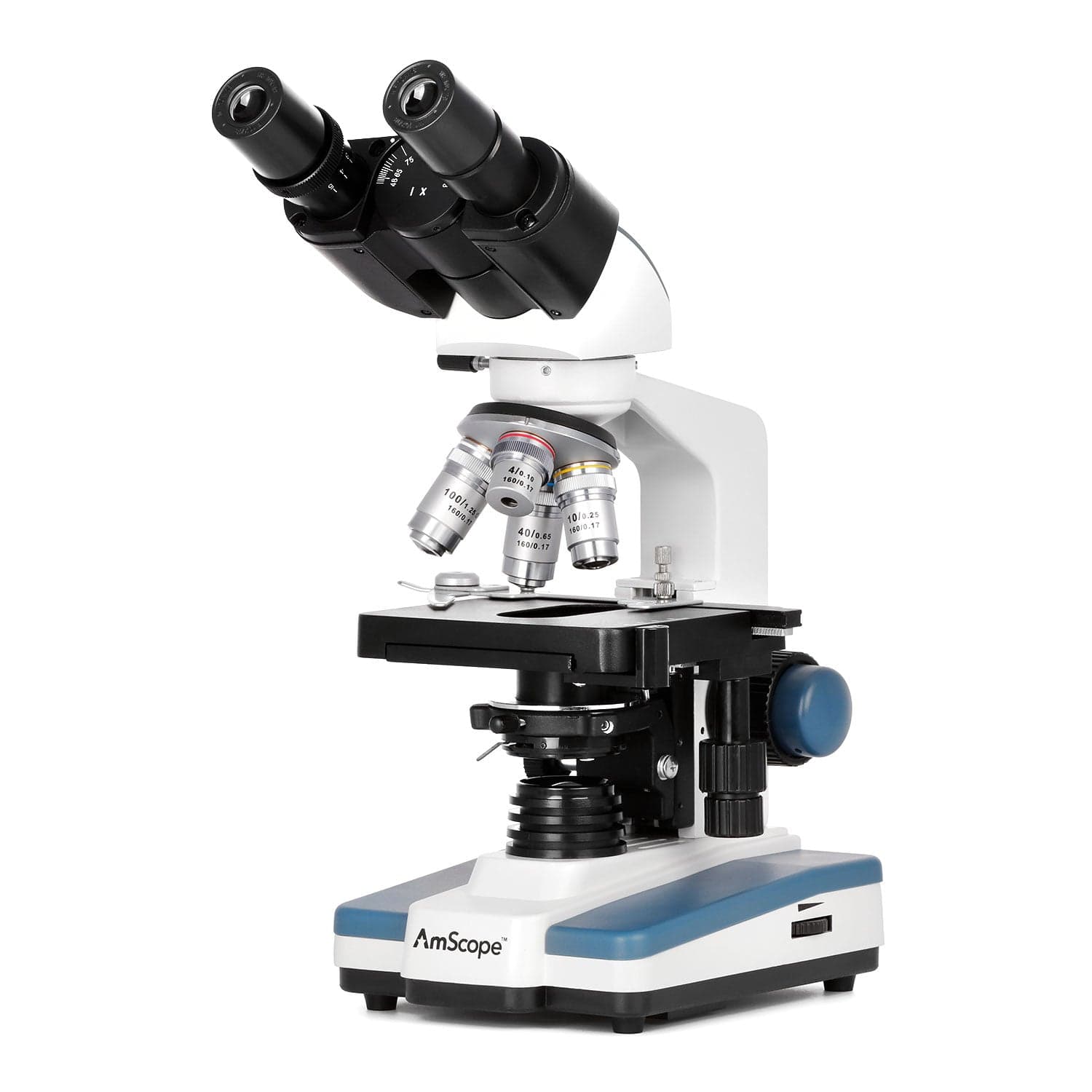 AmScope Binocular Compound Microscope 40X-2500X Magnification Student & Professional w/ LED, 3D Stage + Wi-Fi 2.0MP Digital Eyepiece Camera