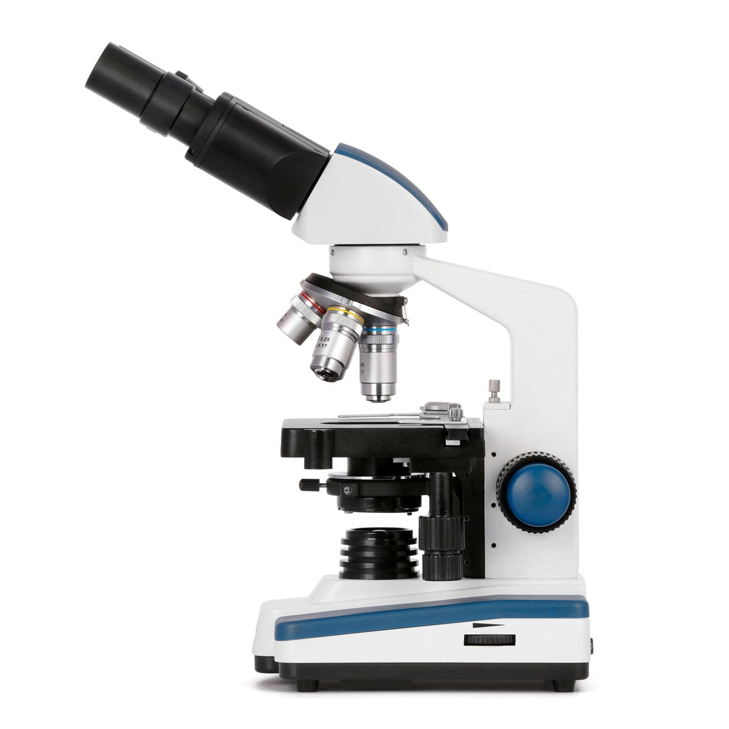 AmScope B120 Series Binocular Compound Microscope 40X-2500X Magnification with LED, Siedentopf Head, 50 Blank Slides and 5MP Digital Camera