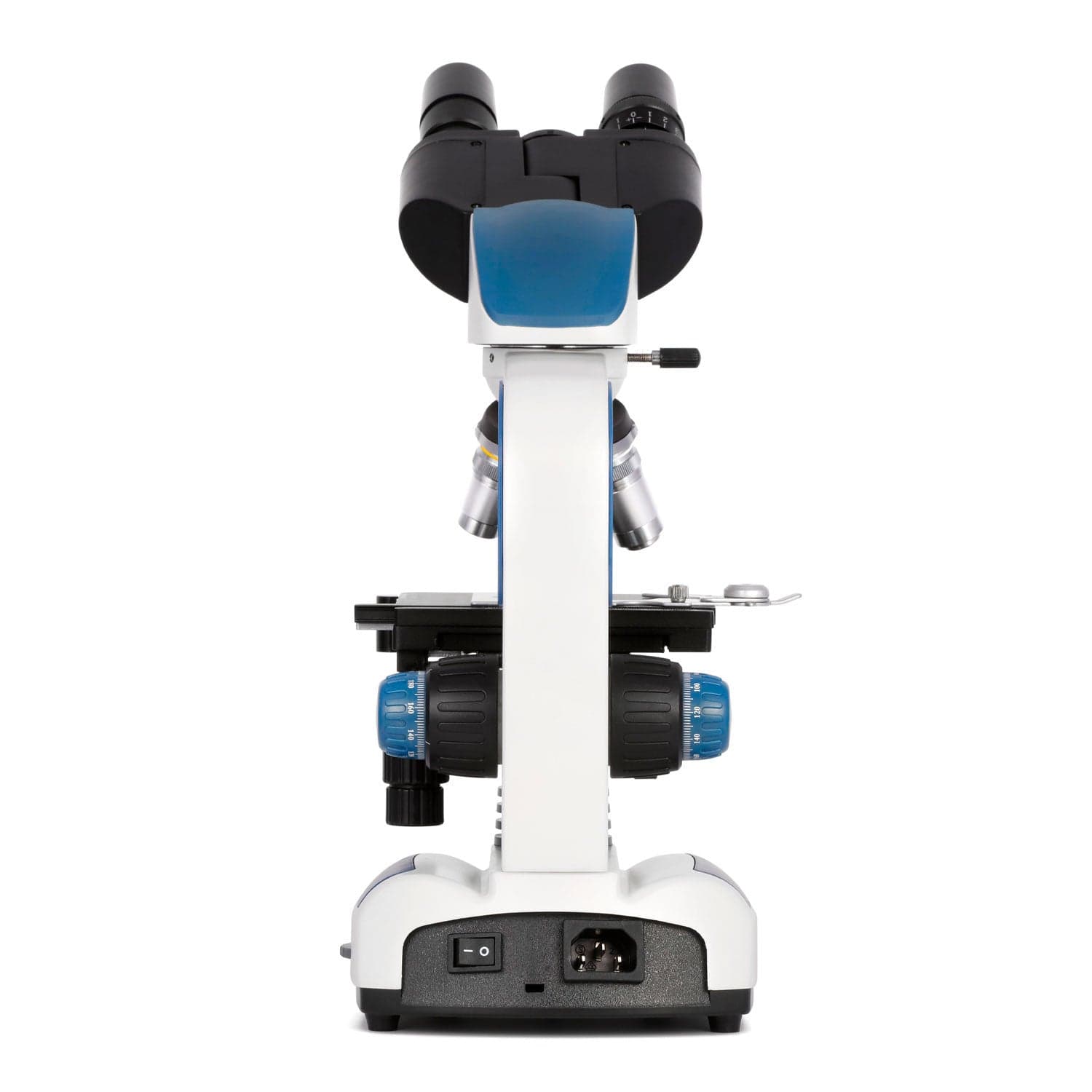 AmScope B270 Series Advanced Student & Professional Binocular Compound Microscope w/ Ergonomic Design, Microbe Resistant Coating, Optional Digital Camera, one set of 50 pack blank slides, 100 pack cover slips and 25 transfer pipettes