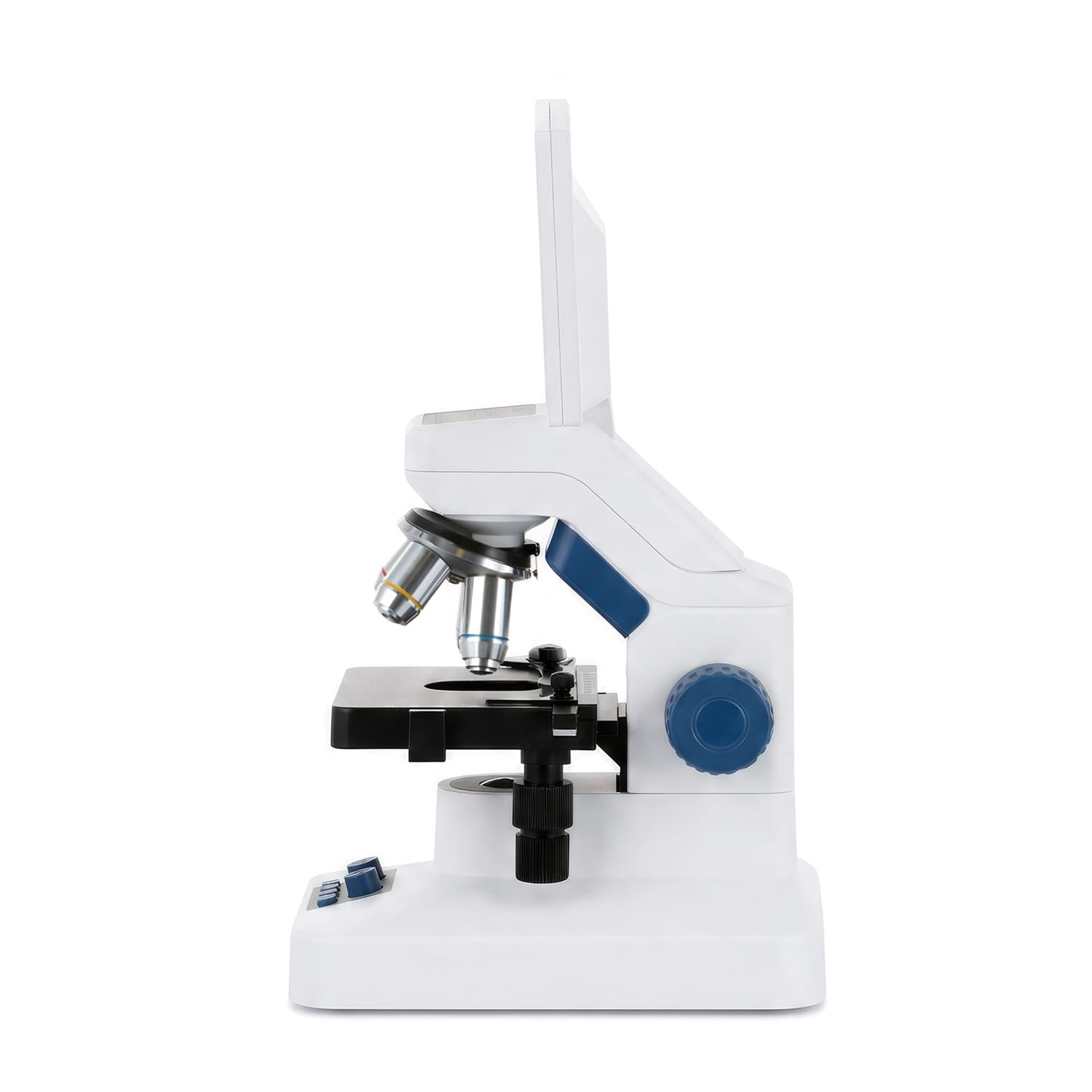 AmScope DM300HD Full HD 7" Digital Compound Microscope with Mechanical Stage 4 Objectives and 32GB MicroSD Card