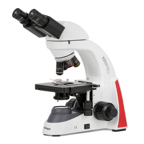 AmScope EduPro EDU550 Series Binocular Compound Microscope with 2-layer mechanical stage and 3W LED illumination