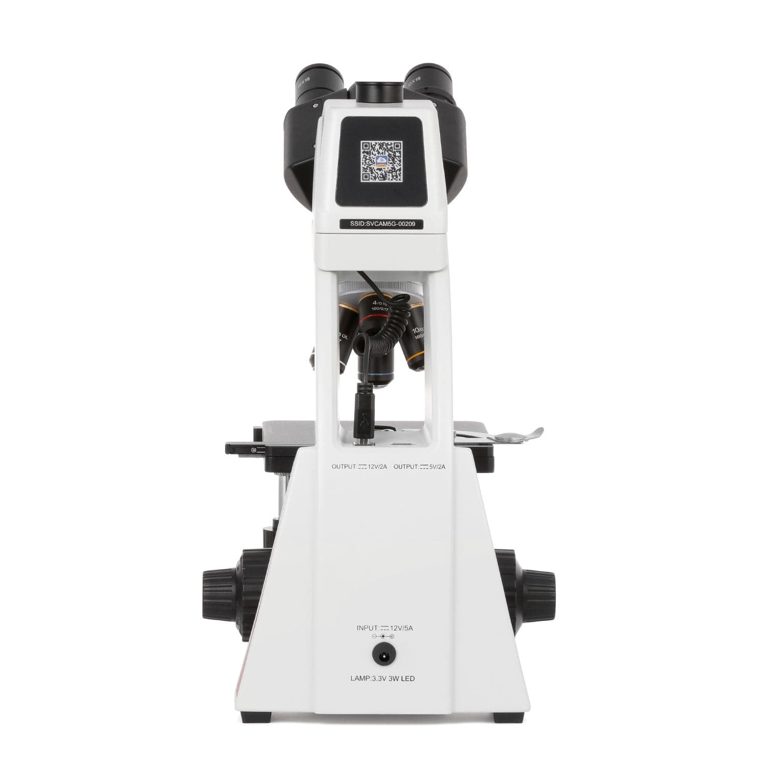 AmScope EDU550DM-2MP Digital Enabled Binocular Biological Microscope Integrated with 1000X Magnification and 3W LED Light Source includes a Wi-fi 2MP Camera Mechanical Stage