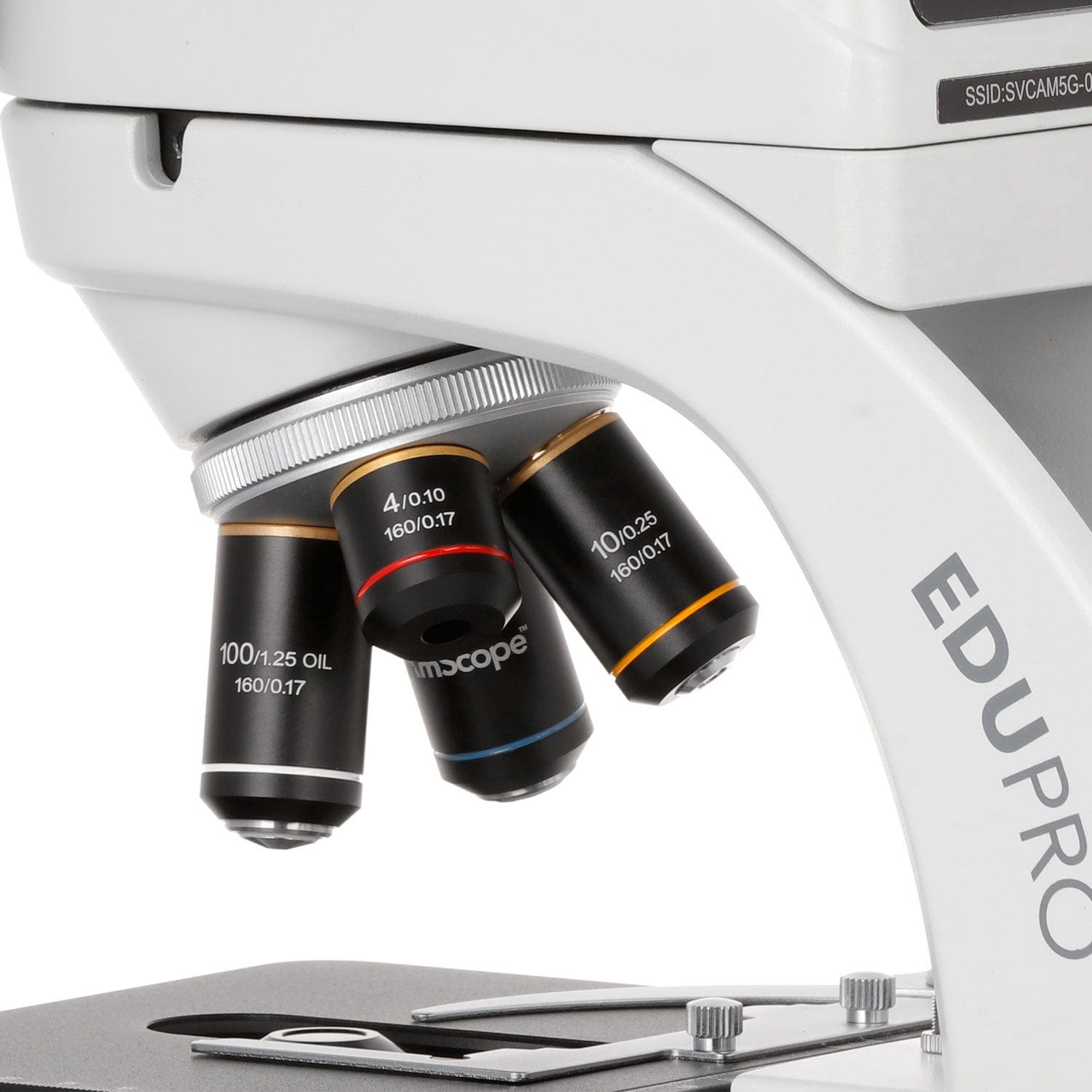 AmScope EDU550DM-2MP Digital Enabled Binocular Biological Microscope Integrated with 1000X Magnification and 3W LED Light Source includes a Wi-fi 2MP Camera Mechanical Stage