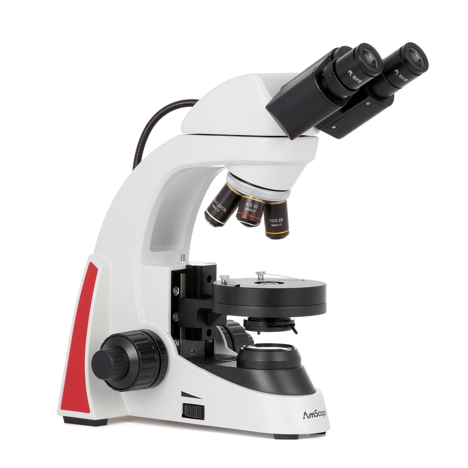 AmScope EDU552B Binocular with 1000X Magnification and 3W LED Light Source