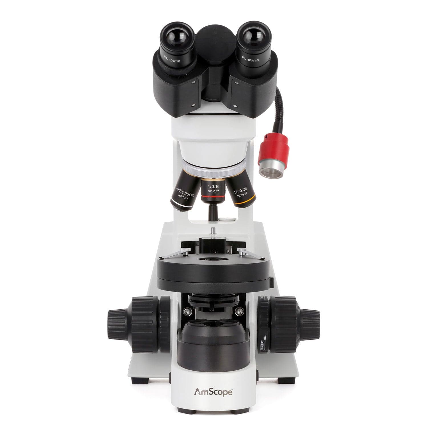 AmScope EDU552B Binocular with 1000X Magnification and 3W LED Light Source