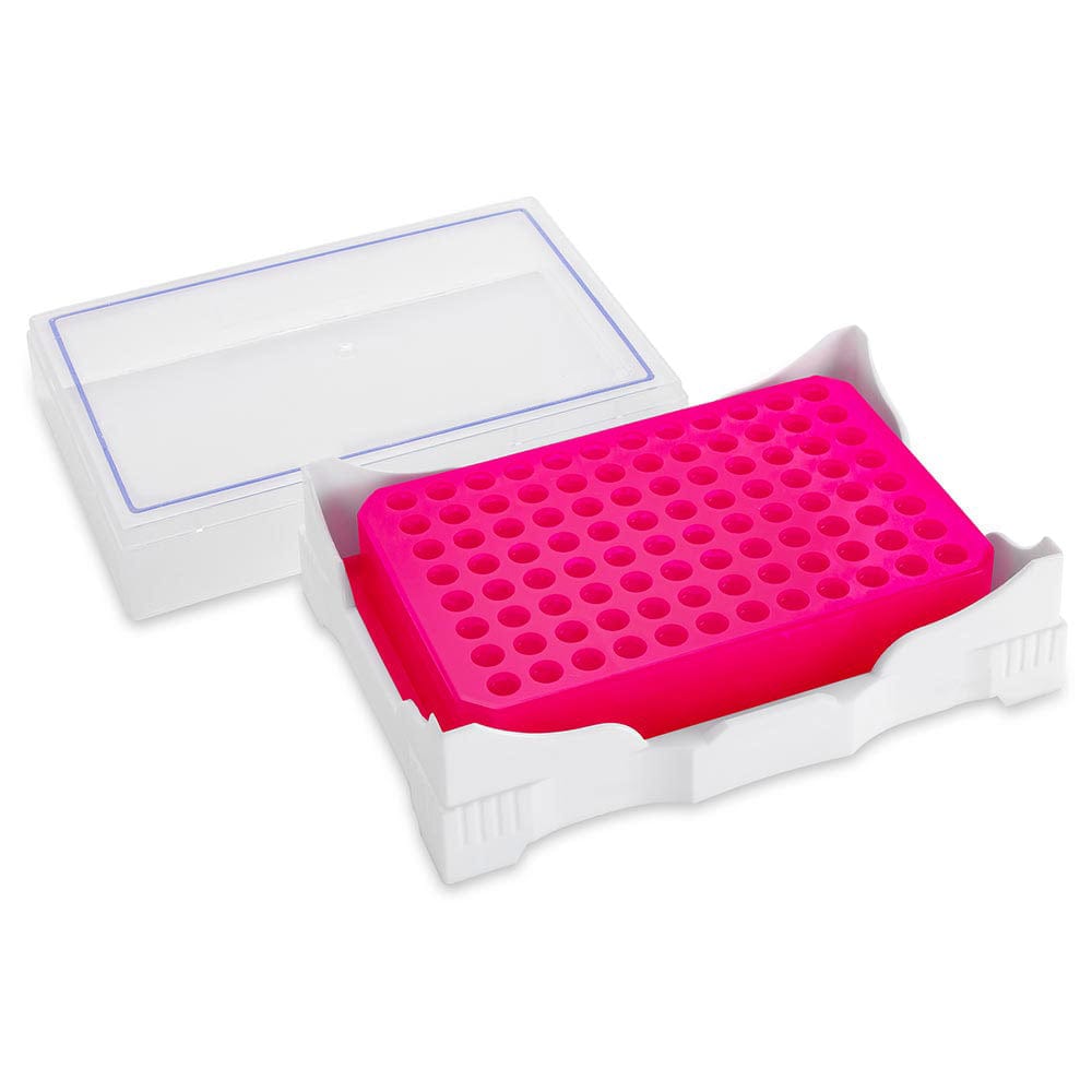 PCR Cold Work Rack, 4°C, 96 well for PCR Plates and Strips, Purple to ...