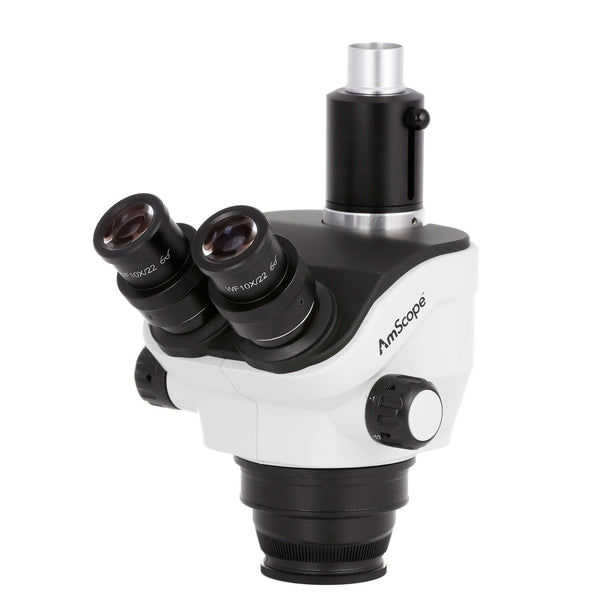 AmScope SZ750TP 7X-50x Simul-focal Trinocular Zoom Stereo Microscope Head