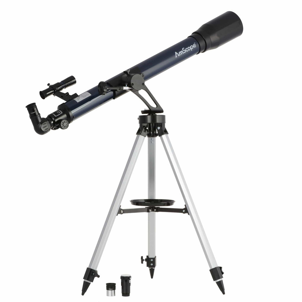 IQCrew by AmScope 45X-450X Magnification 900x70mm Focal Length Kid's Refractor Telescope with Tripod and Azimuth Mount