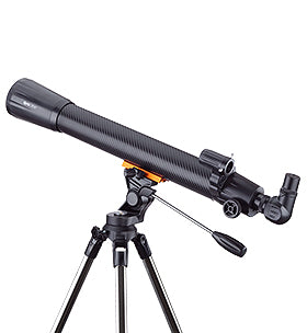 Greatly suited for amateur users and prosumers. It is ideal for both astronomical and terrestrial viewing. AmScope  telescopes are noted for their sharp, high-contrast views, making them ideal for observing bright objects such as the Moon, planets.