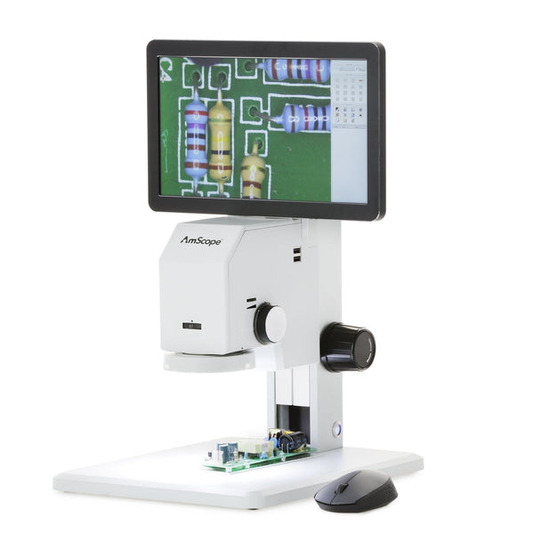 AmScope DM745 Series 2.0MP Digital Microscope for Industrial Inspection  with 0.7X-4.5X Magnification and 11.6