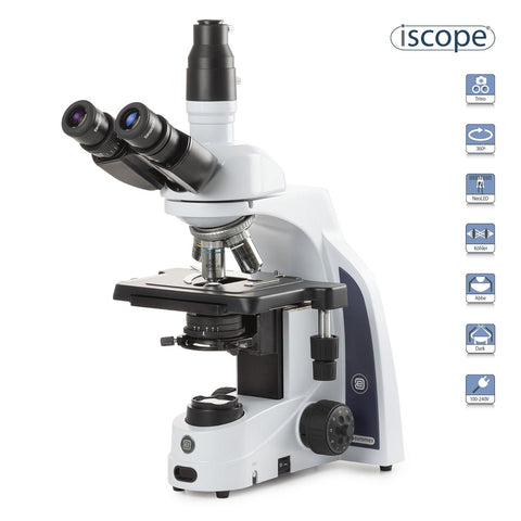 iScope Trinocular Compound Microscope w/ E-plan IOS objectives