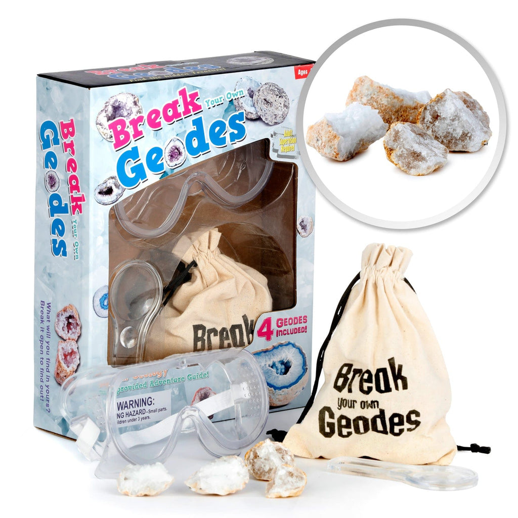 Natural Geode Exploration Kit – Break Open and Discover Your Own Crystal Treasure