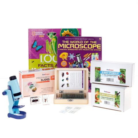 Genuine Insect Discoverer Series Set featuring 60X-120X Portable LED Handheld Microscope, Ultimate Insect Exploration Set and more
