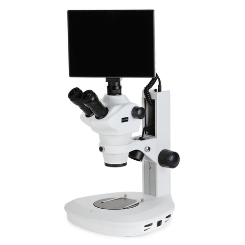 Trinocular Dual-illumination Stereo Microscope on Track-stand w/ 9.7