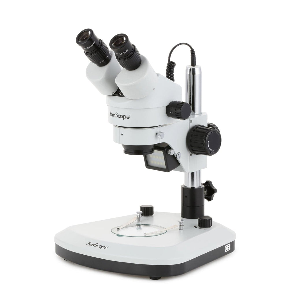 AmScope SM-1 Series Zoom Binocular Stereo Microscope with Optional Dig