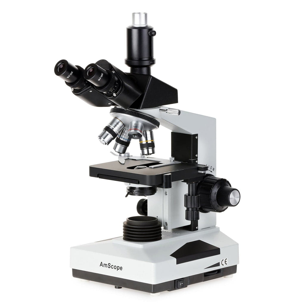 AmScope T490 Series Simul-Focal Biological Trinocular Compound Microsc