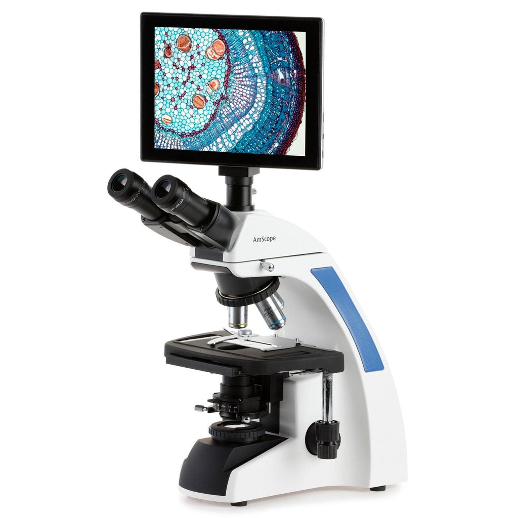 AmScope T720 Series Trinocular Koehler LED Compound Microscope with 9.