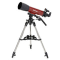 AmScope Refractor ALT-AZ Telescope with Altitude Azimuth Mount, 102mm Aperture, 660mm Focal Length, Stainless Steel Tripod and Red Dot Finder