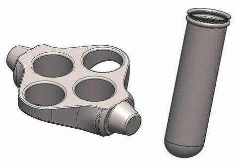 Scilogex 4 x Buckets & 4 x 4 tubes 10mL, 12mL & 15mL capacity including adapters
