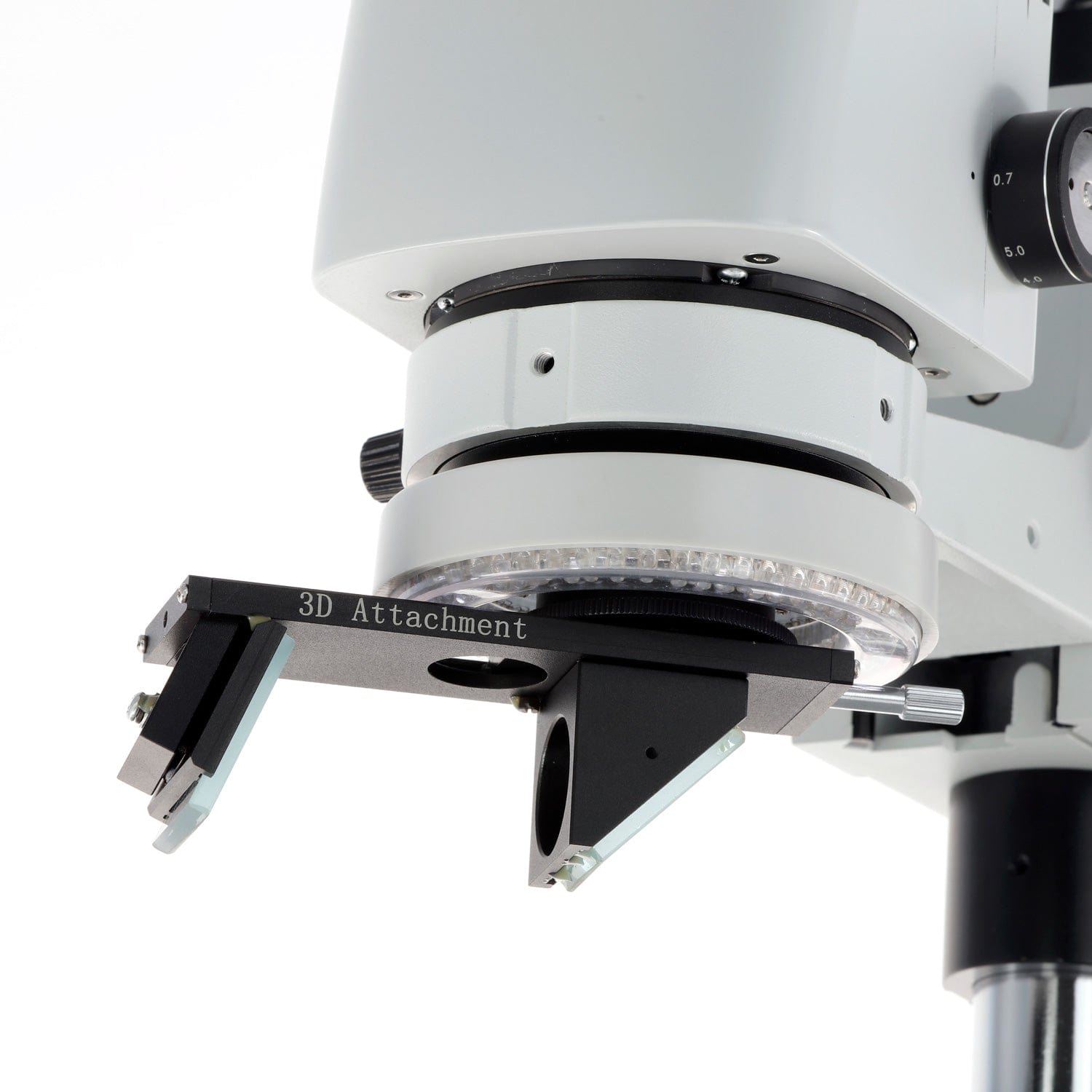 AmScope DM750-2MP-HDM11-3DR Zoom Tabletop Video Inspection Digital Microscope System 5X Magnification on Pillar Stand with 11.6