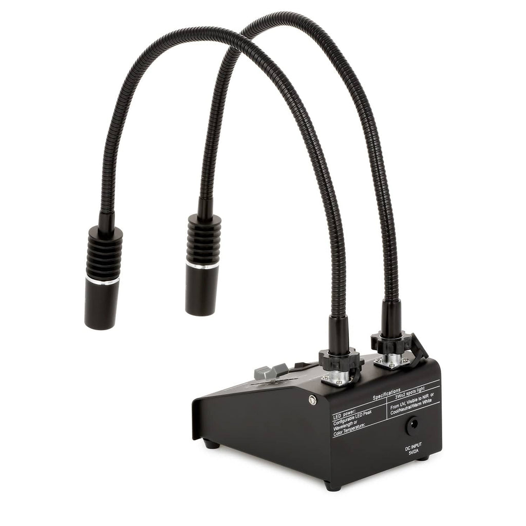 AmScope Powerful 6 Watt LED Dual Gooseneck Illuminator