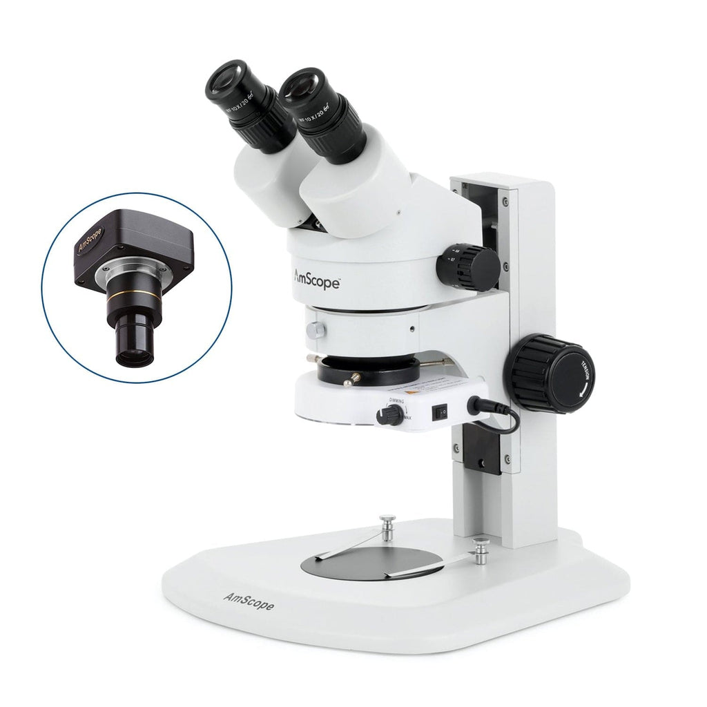 AmScope SM-1 Series Super Widefield Zoom Binocular Stereo Microscope w
