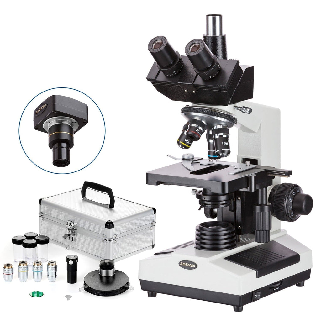 AmScope T390 Series Phase-Contrast Biological Trinocular Compound Micr