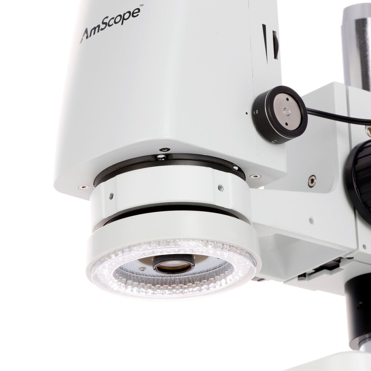 AmScope DM750-2MP-HDM11 Zoom Tabletop Video Inspection Digital Microscope System 5X Magnification on Pillar Stand with 11.6" Monitor