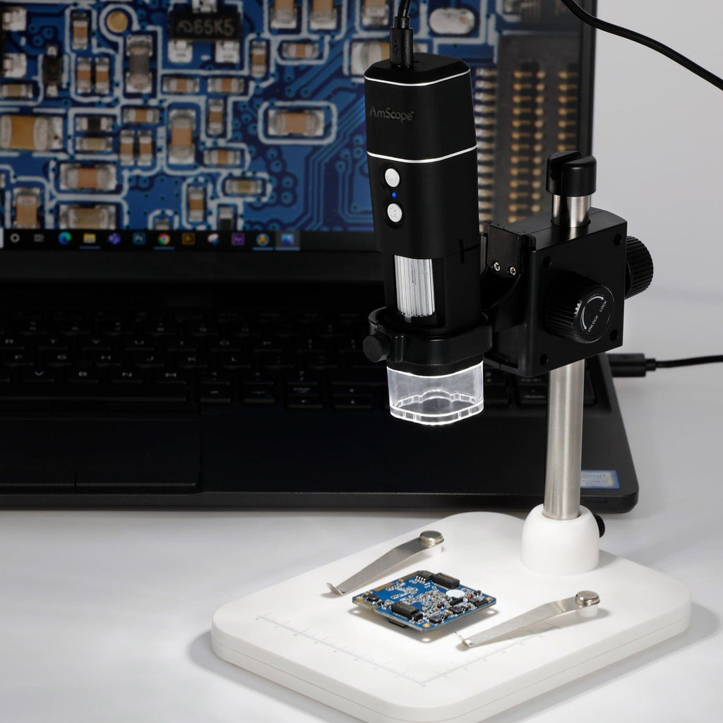 Hand Help Microscope Amscope HHD510-W HHD510-W Handheld Digital Compound Microscope 1000X L ...