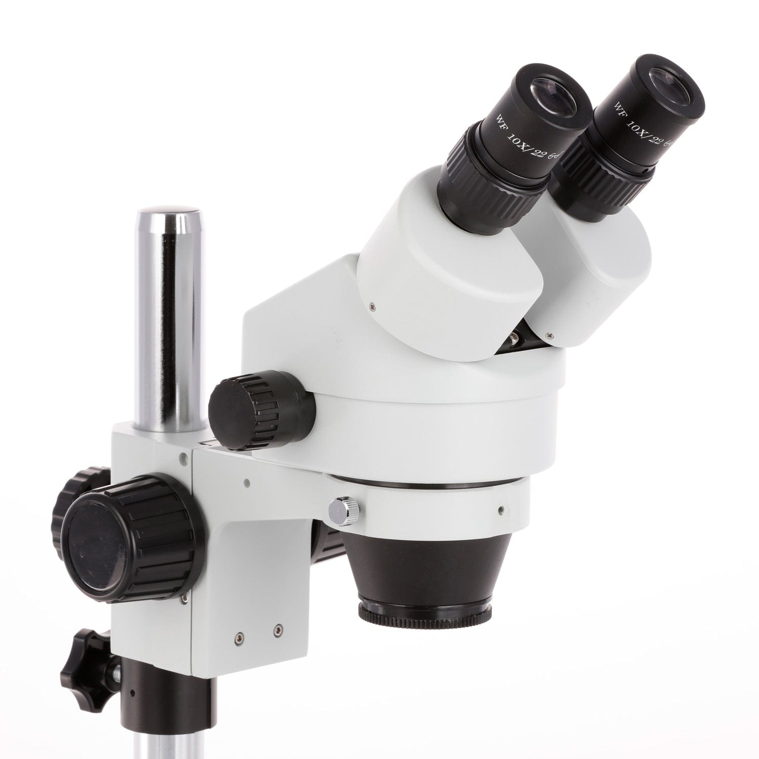 AmScope SM-1B Series Binocular Zoom Stereo Microscope on Pillar-stand with Large Base and Optional Digital Camera