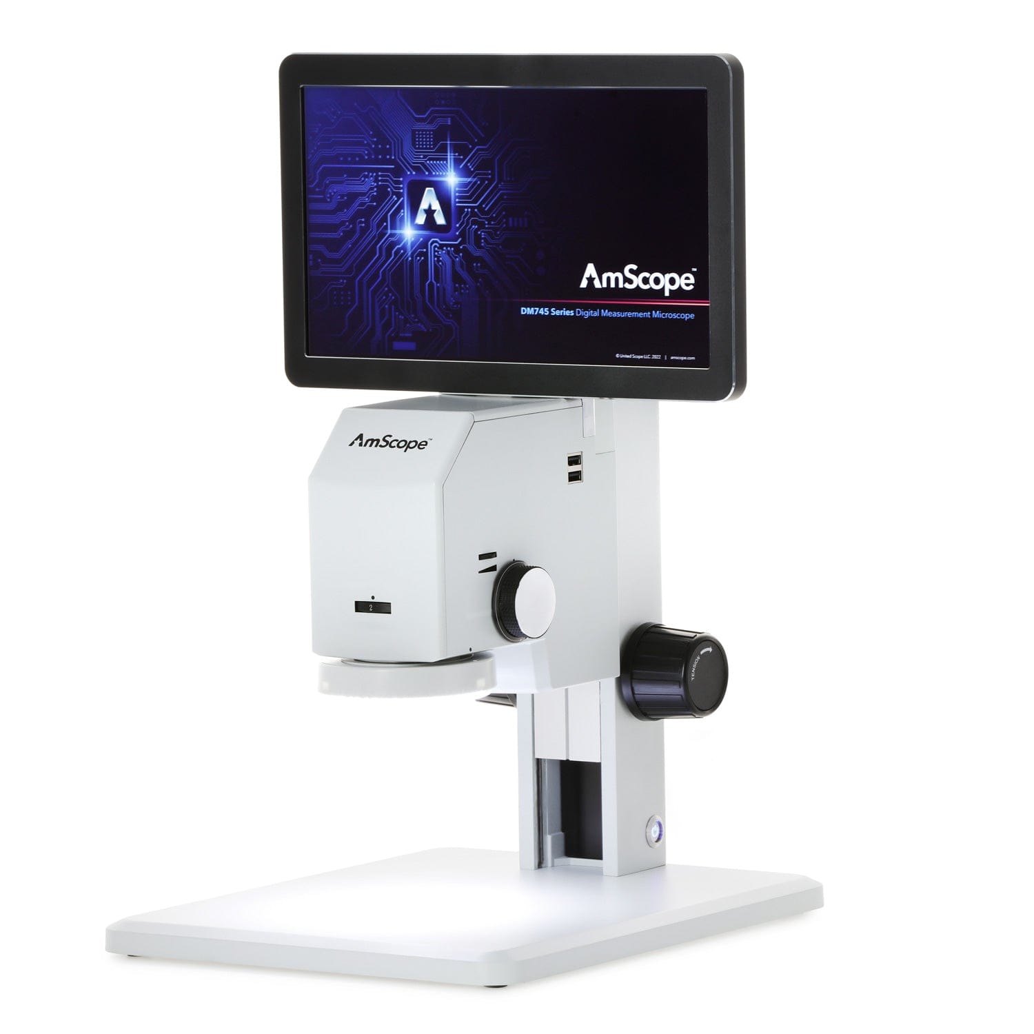 AmScope DM745 Series 2.0MP Digital Microscope for Industrial Inspection with 0.7X-4.5X Magnification and 11.6" HD Screen